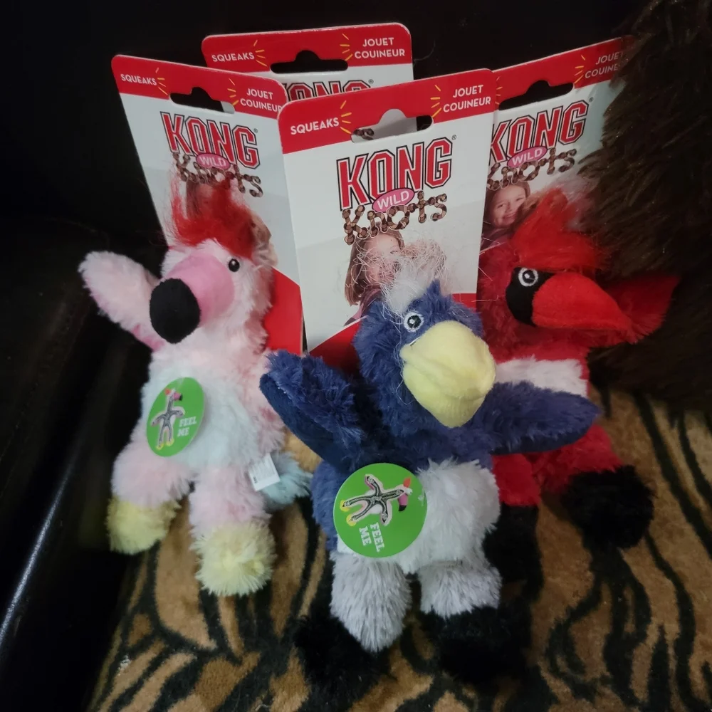 KONG Dog Wild Knots Birds Plush Toys Assorted Ea. Sm Med